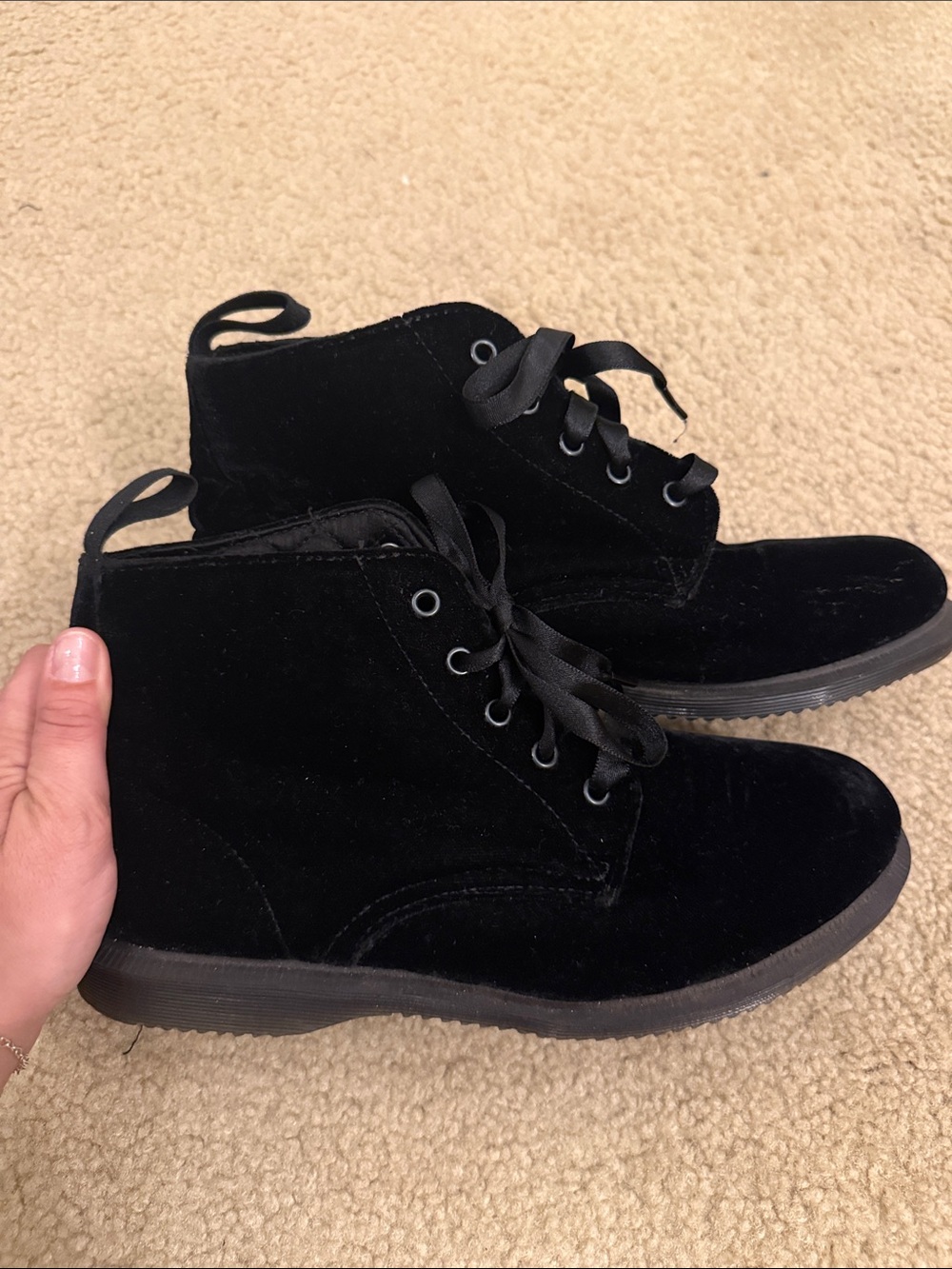 Black Velvet satin Lace Docs